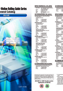 IKO - Linear Motion Rolling Guide Series - General Catalog - BLUE